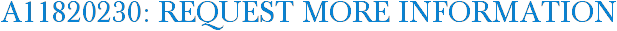 A11820230: Request More Information