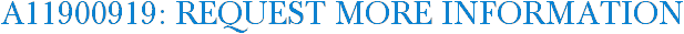 A11900919: Request More Information