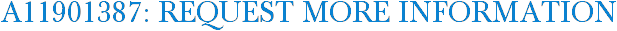 A11901387: Request More Information