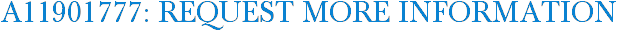 A11901777: Request More Information