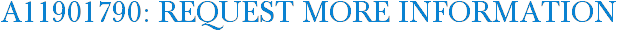 A11901790: Request More Information