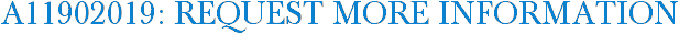 A11902019: Request More Information