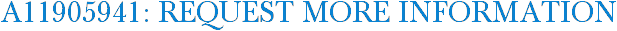 A11905941: Request More Information