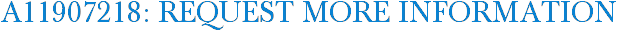 A11907218: Request More Information