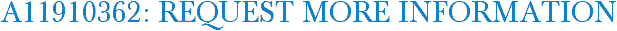 A11910362: Request More Information
