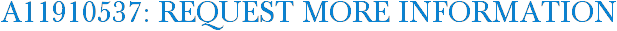 A11910537: Request More Information