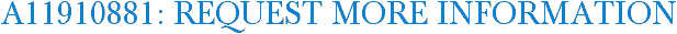 A11910881: Request More Information