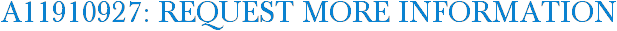 A11910927: Request More Information