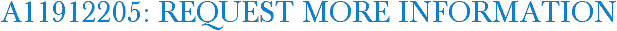 A11912205: Request More Information