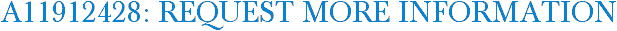 A11912428: Request More Information