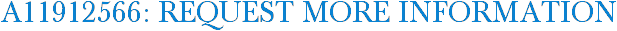 A11912566: Request More Information