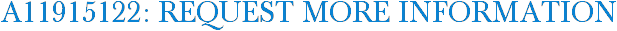 A11915122: Request More Information