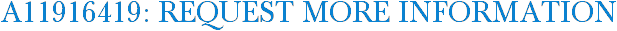 A11916419: Request More Information