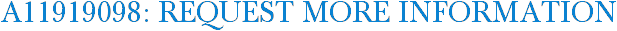 A11919098: Request More Information