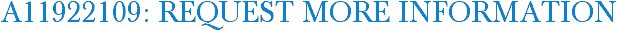 A11922109: Request More Information