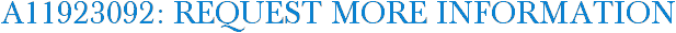 A11923092: Request More Information