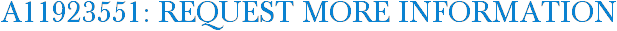 A11923551: Request More Information