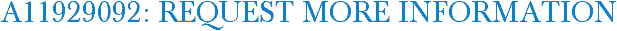 A11929092: Request More Information