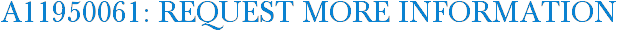 A11950061: Request More Information