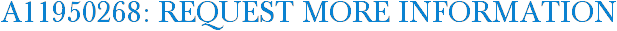A11950268: Request More Information