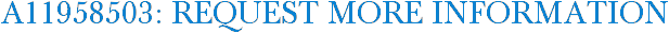 A11958503: Request More Information