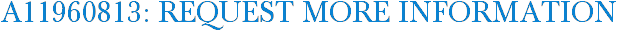 A11960813: Request More Information