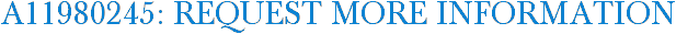 A11980245: Request More Information