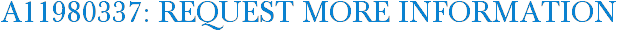 A11980337: Request More Information