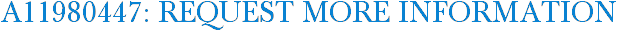 A11980447: Request More Information
