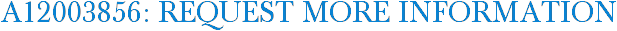 A12003856: Request More Information