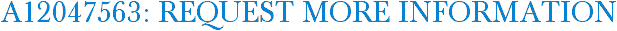 A12047563: Request More Information