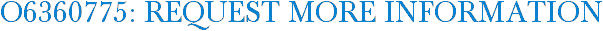 O6360775: Request More Information